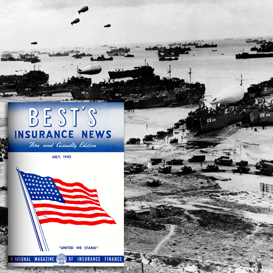 Best's Insurance News cover from WWII time period