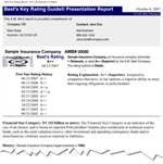 Best's Key Rating Guide Presentation Reports