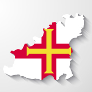 Guernsey map and flag