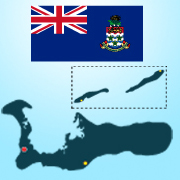Cayman map and flag