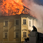 building on fire