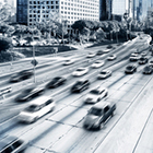 cars on a highway