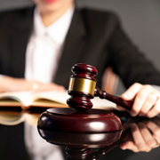 female judge with gavel