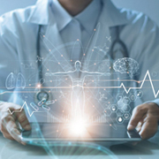 caregiver wearing scrubs