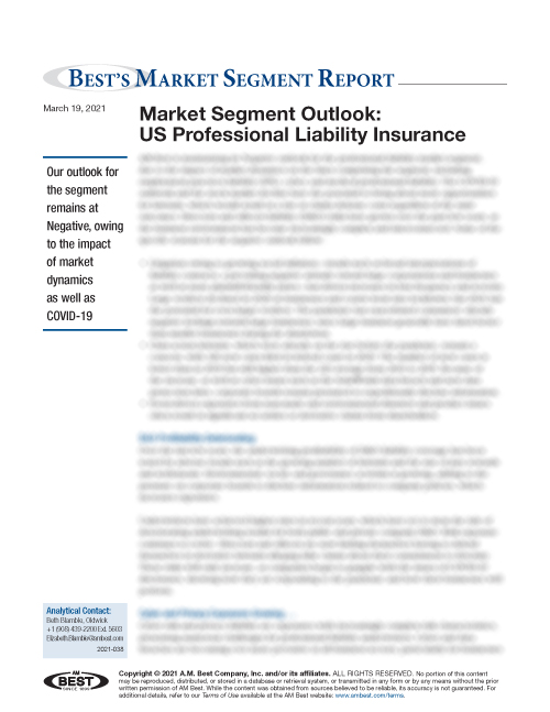 Market Segment Report: Market Segment Outlook: US Professional Liability Insurance