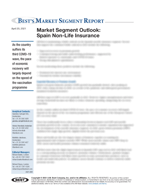 Market Segment Report: Market Segment Outlook: Spain Non-Life Insurance 