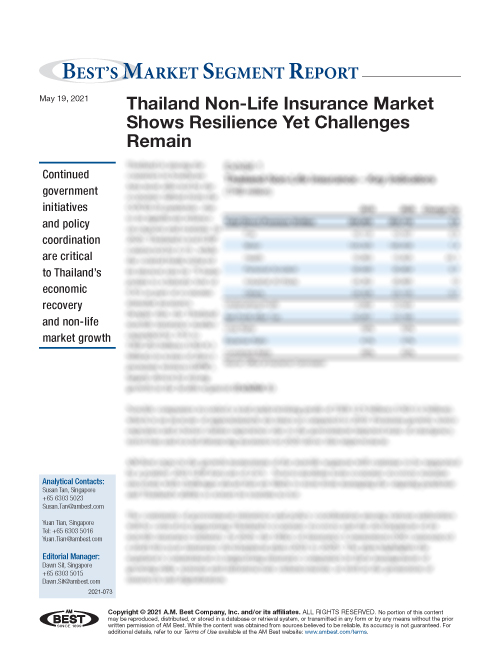 Market Segment Report: Thailand Non-Life Insurance Market Shows Resilience Yet Challenges Remain
