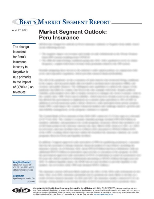 Market Segment Report: Market Segment Outlook: Peru Insurance