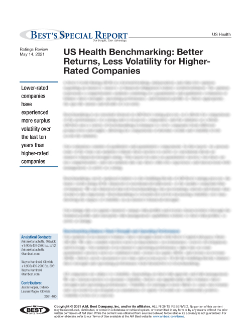 Special Report: US Health Benchmarking: Better Returns, Less Volatility for Higher-Rated Companies