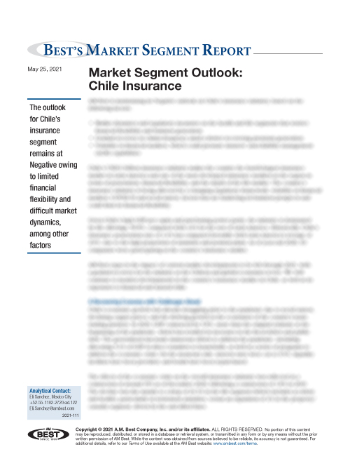 Market Segment Report: Market Segment Outlook: Chile Insurance