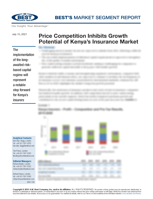 Market Segment Report: Price Competition Inhibits Growth Potential of Kenya’s Insurance Market