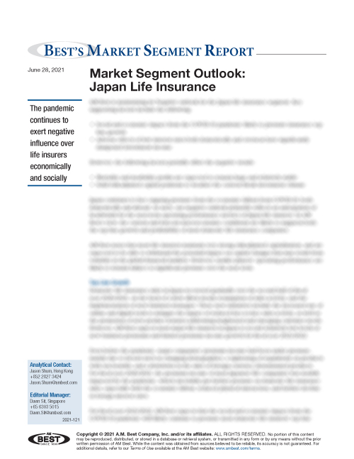 Market Segment Report: Market Segment Outlook: Japan Life Insurance