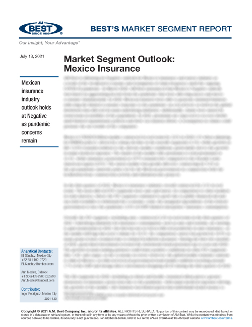 Market Segment Report: Market Segment Outlook: Mexico Insurance