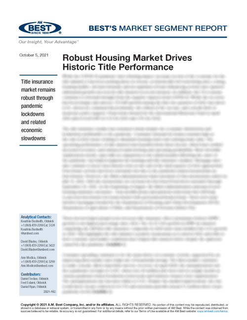 Market Segment Report: Robust Housing Market Drives Historic Title Performance