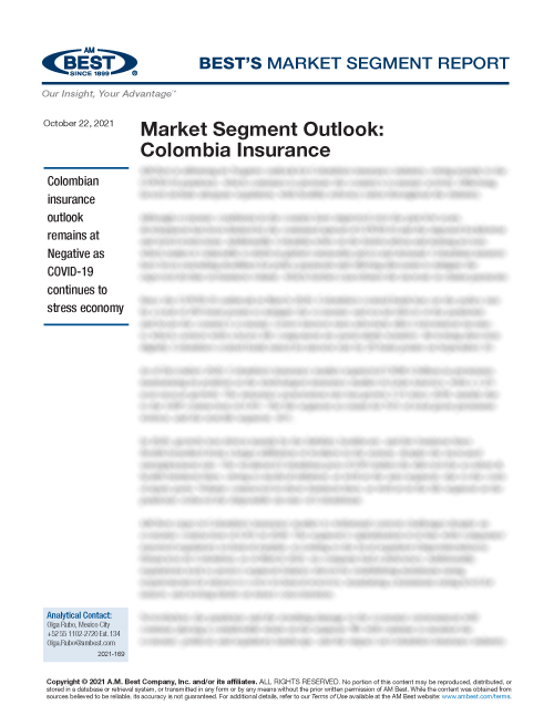 Market Segment Report: Market Segment Outlook: Colombia Insurance