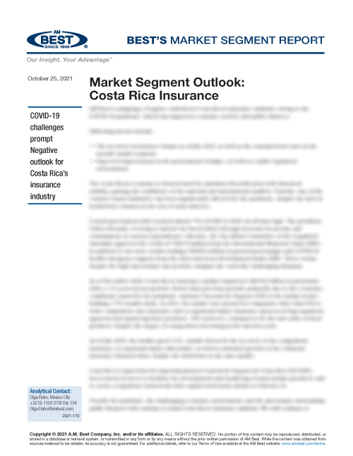 Market Segment Report: Market Segment Outlook: Costa Rica Insurance