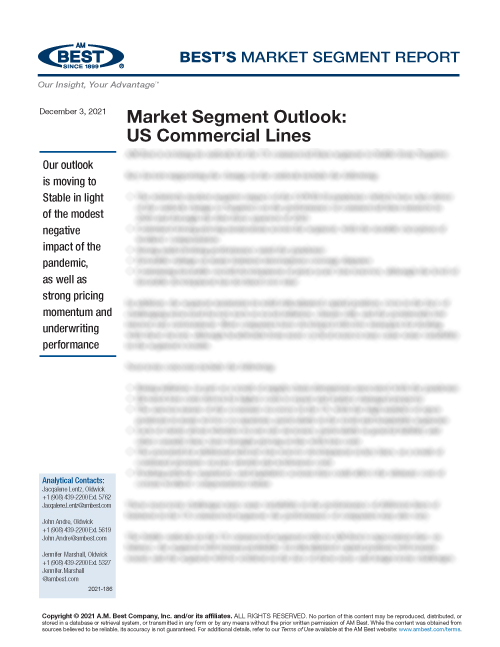 Market Segment Report: Market Segment Outlook: US Commercial Lines