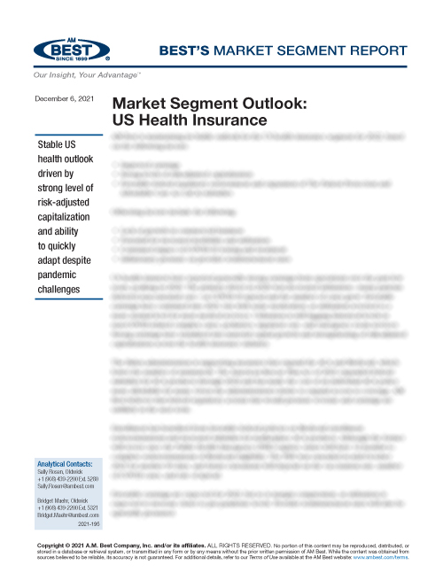 Market Segment Report: Market Segment Outlook: US Health Insurance