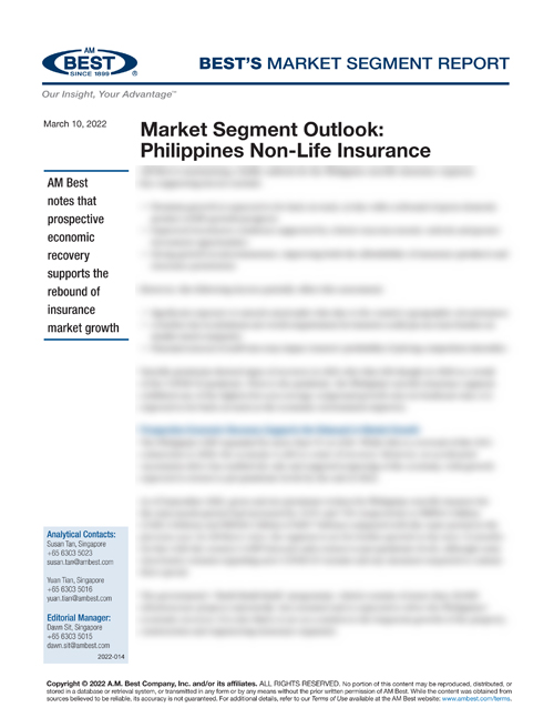 Market Segment Report: Market Segment Outlook: Philippines Non-Life Insurance