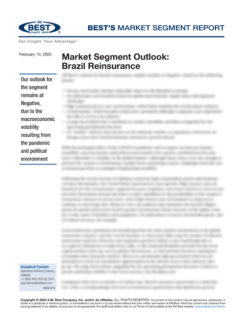 Market Segment Report: Market Segment Outlook: Brazil Reinsurance