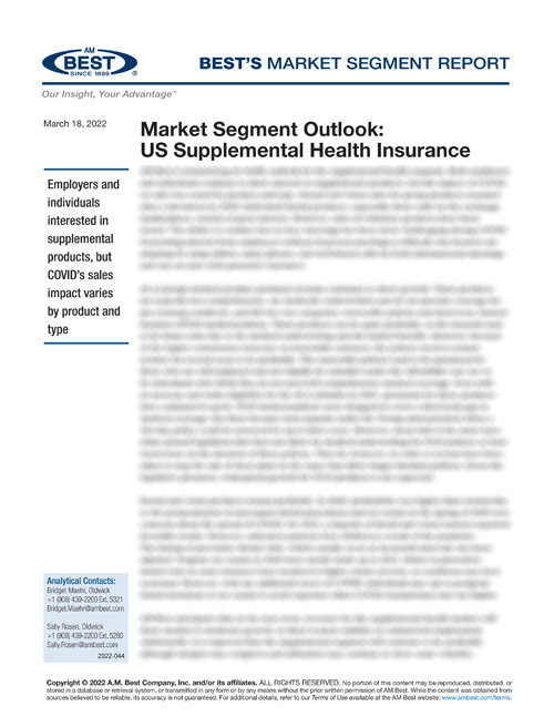 Market Segment Report: Market Segment Outlook: US Supplemental Health Insurance