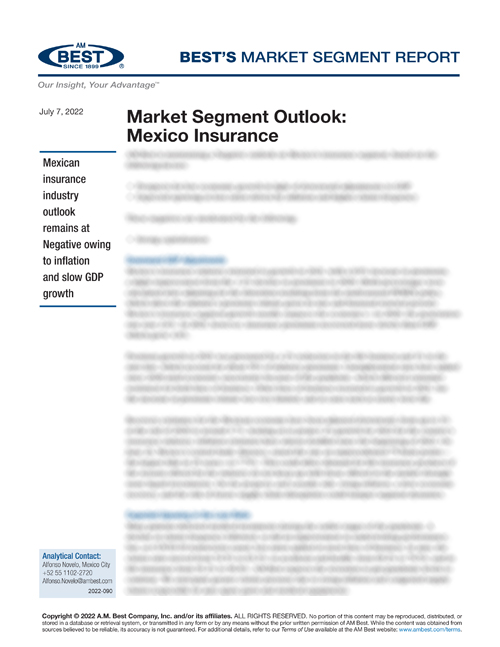 Market Segment Report: Market Segment Outlook: Mexico Insurance