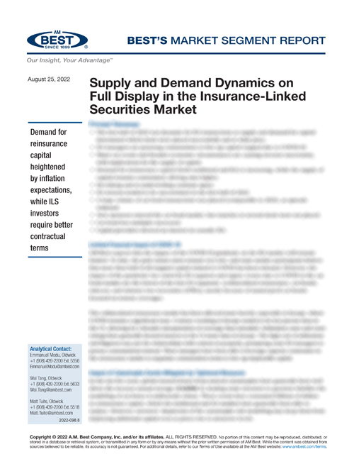Market Segment Report: Supply and Demand Dynamics on Full Display in the Insurance-Linked Securities Market