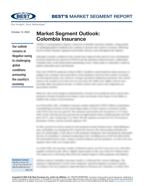 Market Segment Report: Market Segment Outlook: Colombia Insurance