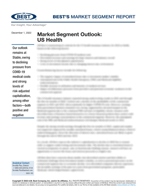 Market Segment Report: Market Segment Outlook: US Health