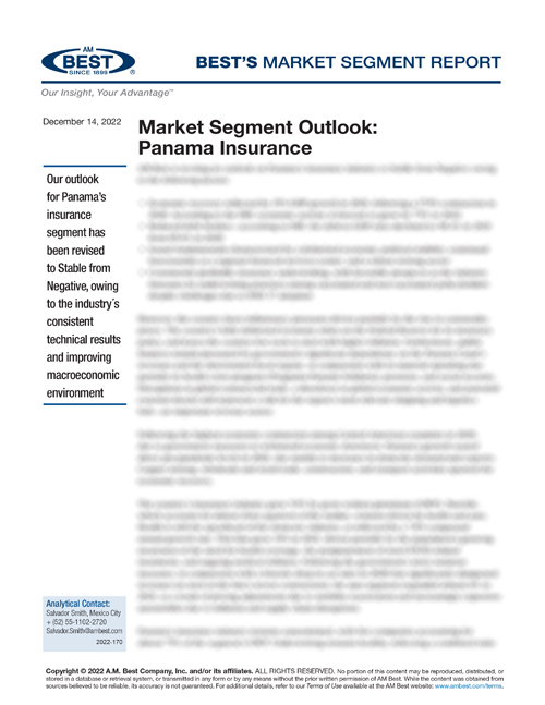 Market Segment Report: Market Segment Outlook: Panama Insurance