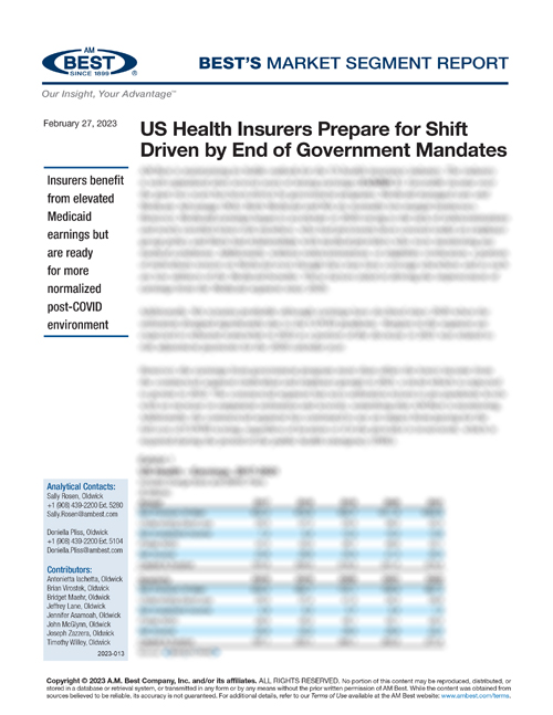 Market Segment Report: US Health Insurers Prepare for Shift Driven by End of Government Mandates