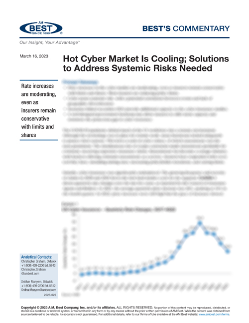 Commentary: Hot Cyber Market Is Cooling; Solutions to Address Systemic Risks Needed