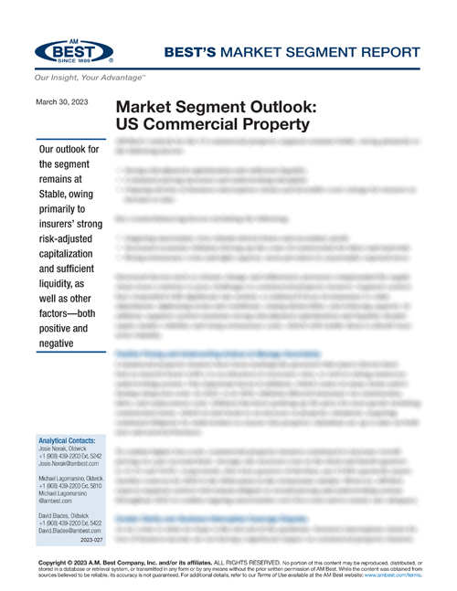 Market Segment Report: Market Segment Outlook: US Commercial Property