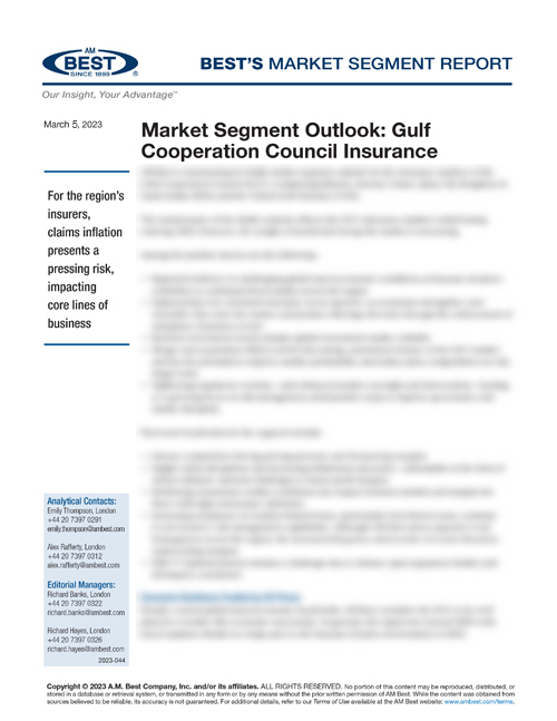 Market Segment Report: Market Segment Outlook: Gulf Cooperation Council