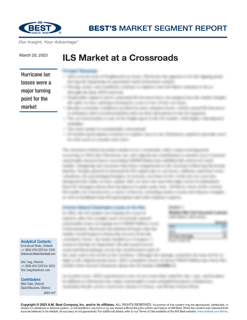 Market Segment Report: ILS Market at a Crossroads