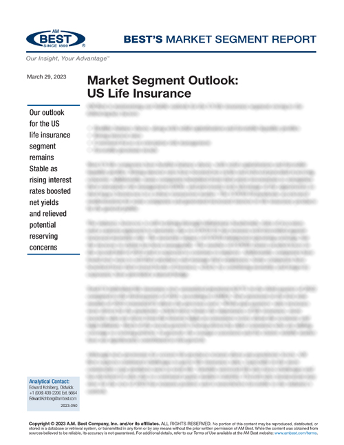 Market Segment Report: Market Segment Outlook: US Life Insurance