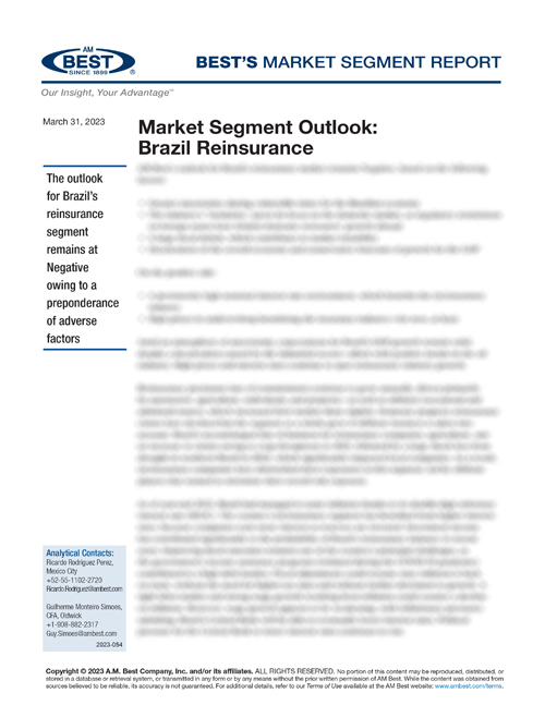 Market Segment Report: Market Segment Outlook: Brazil Reinsurance