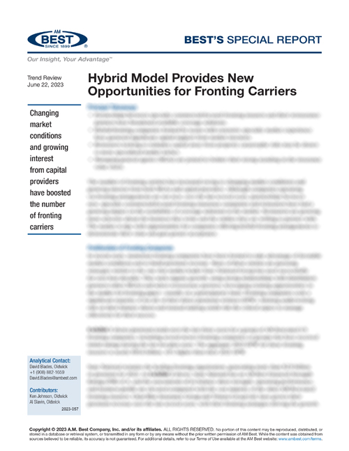 Special Report: Hybrid Model Provides New Opportunities for Fronting Carriers