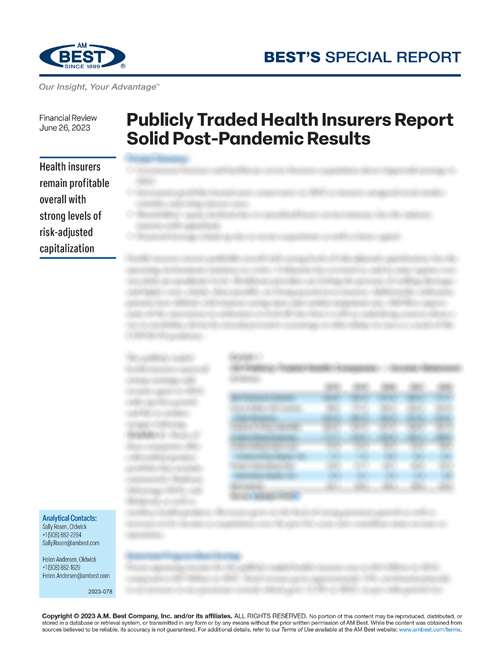 Special Report: Publicly Traded Health Insurers Report Solid Post-Pandemic Results