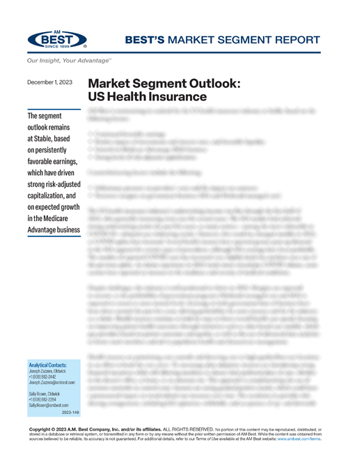 Market Segment Report: Market Segment Outlook: US Health Insurance