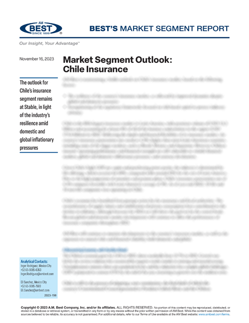Market Segment Report: Market Segment Outlook: Chile Insurance