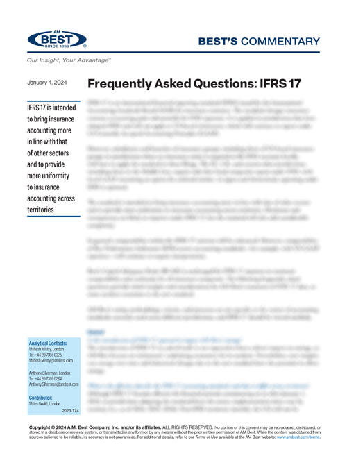 Commentary: Frequently Asked Questions: IFRS 17