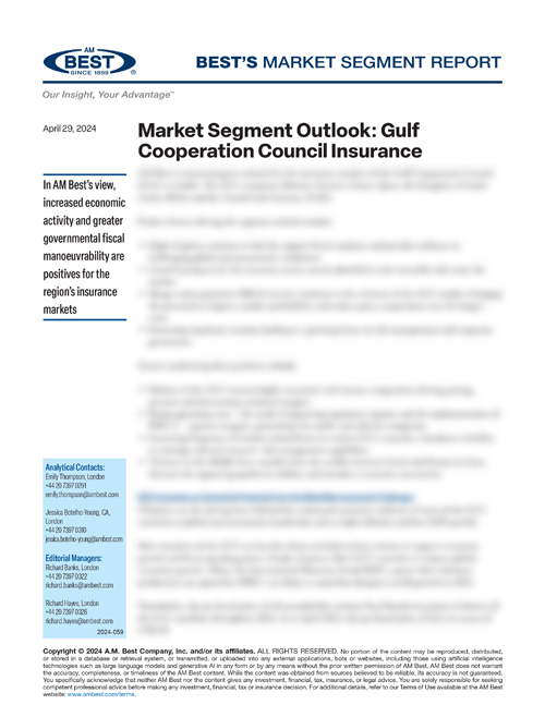 Market Segment Outlook: Gulf Cooperation Council Insurance