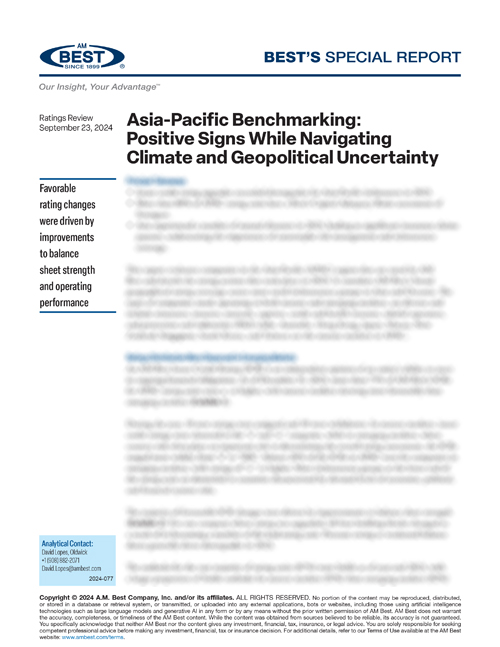 Special Report: Asia-Pacific Benchmarking: Positive Signs While Navigating Climate and Geopolitical Uncertainty