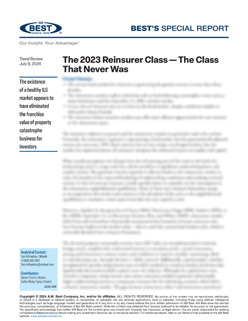 Special Report: The 2023 Reinsurer Class — The Class That Never Was