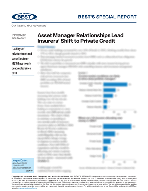 Special Report: Asset Manager Relationships Lead Insurers’ Shift to Private Credit