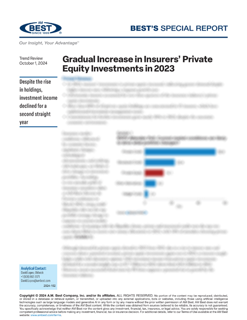 Special Report: Gradual Increase in Insurers’ Private Equity Investments in 2023