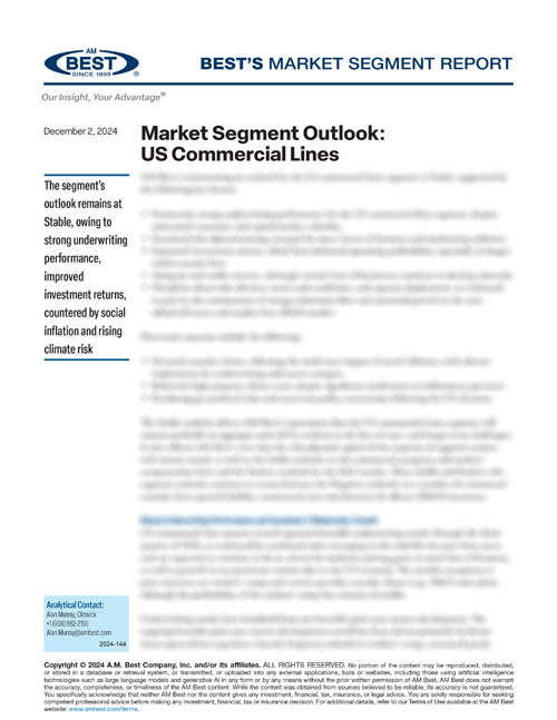 Market Segment Outlook: US Commercial Lines