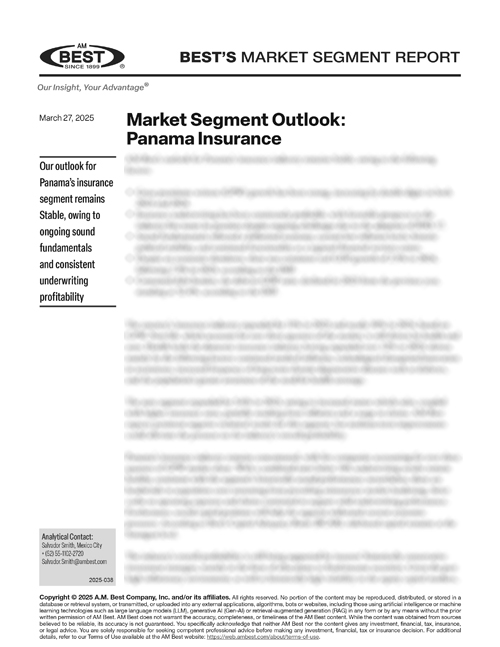 Market Segment Report: Market Segment Outlook: Panama Insurance