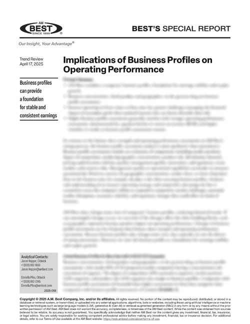 Special Report: Implications of Business Profiles on Operating Performance